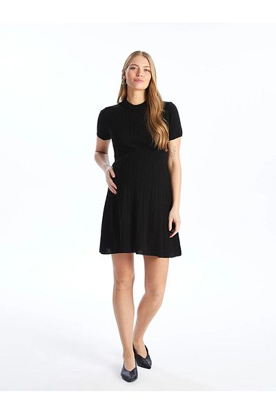 LC Waikiki LCWAIKIKI Rochie de maternitate cu mânecă scurtă, cu decolteu, cu model propriu