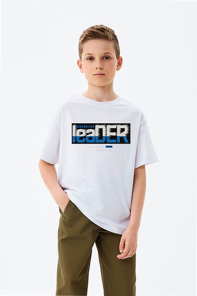 ADABEBEK Tricou pentru băieți cu imprimeu Leader