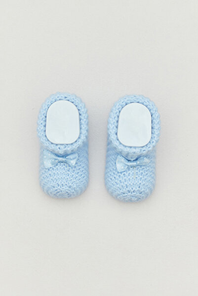 Fulla Moda Ribbon Knitted Unisex Baby Booties