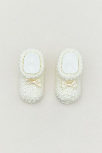 Fulla Moda Ribbon Knitted Unisex Baby Booties