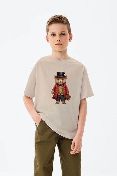 ADABEBEK T-shirt για αγόρι με στάμπα Magician Teddy Bear