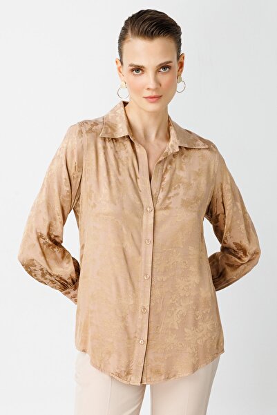 Ekol On Kendinden Parlak Desenli Gömlek