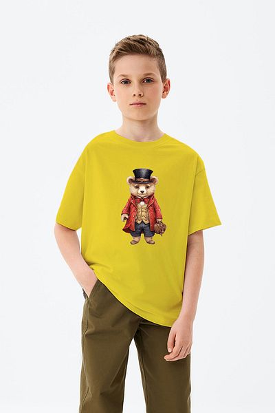 ADABEBEK T-shirt για αγόρι με στάμπα Magician Teddy Bear