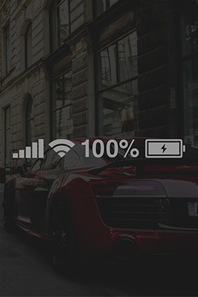 Quart Aksesuar 25 X 3 Cm Batarya Pil Wifi Icon Oto Sticker Araba Cam Sticker Gri