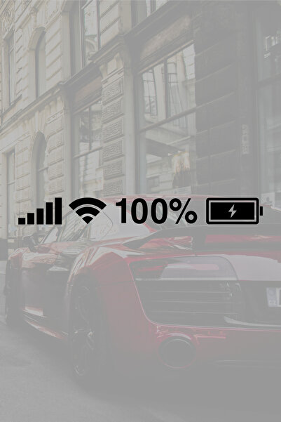 Quart Aksesuar 25 X 3 Cm Batarya Pil Wifi Icon Oto Sticker Araba Cam Sticker ...