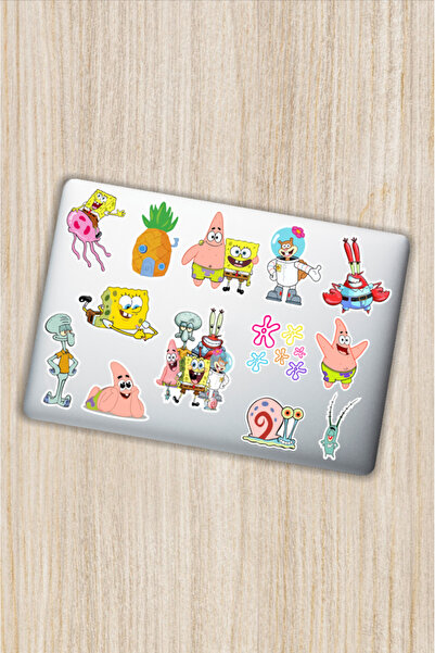 esticker SüngerBob Dekoratif Laptop Notebook Tablet Telefon Sticker Set 024
