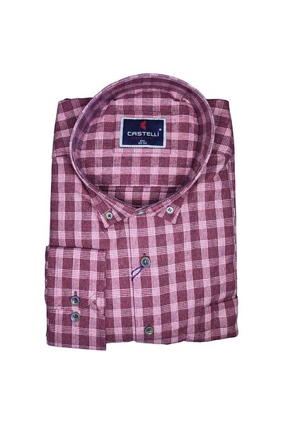marufshop Ανδρικό μακρυμάνικο βαμβακερό πουκάμισο 155 κιλών