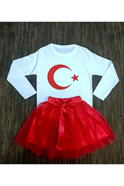 Nacar KIZ ÇOCUK ALT ÜST TAKIM ETEK 23 NİSAN