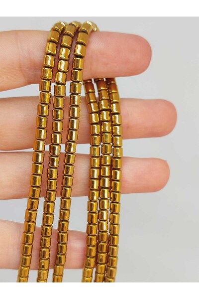Yasamtohumu Niz perli od hematitnog kamena 3,5*3,5 mm (48220)