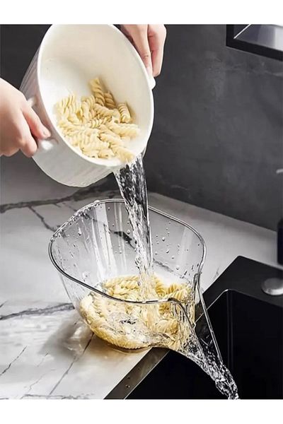 Pazarika Fruit and Vegetable Practical Kitchen Strainer - Washing, Straining and Original Design