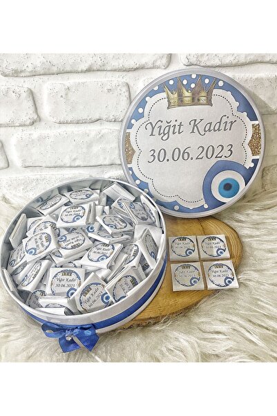 Genel Markalar 150 Adet Kral Tacı-Nazar Boncuğu Temalı İsme Özel Erkek Çocuk ...