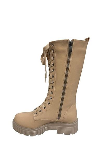 Pierre Cardin Pi?erre Cardi?n 52504 Rubber Non-Slip Sole Lace Up Zippered Women's Boots with Fleece Inside