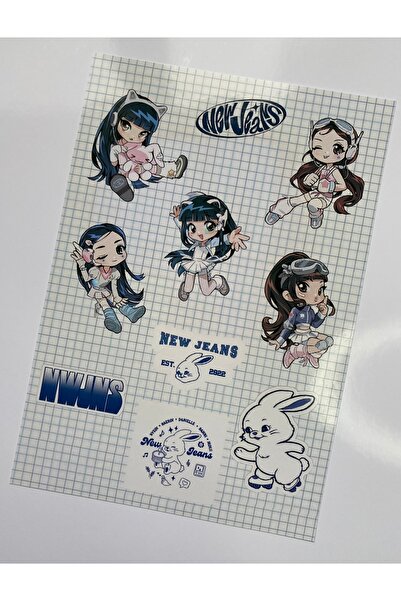 Hara Company Autocolant anime New Jeans dimensiune A5 (NU TĂIAT)