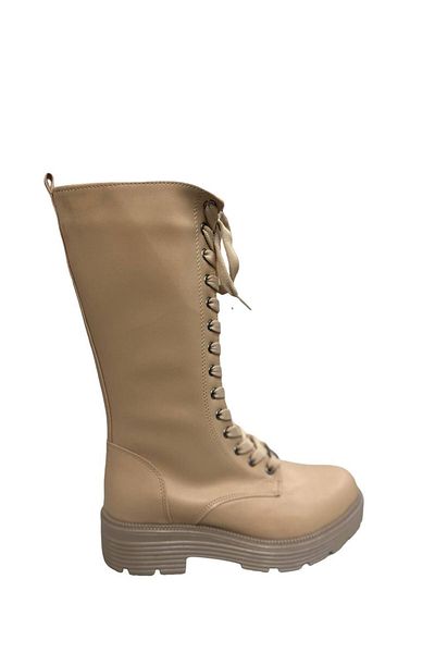 Pierre Cardin Pi?erre Cardi?n 52504 Rubber Non-Slip Sole Lace Up Zippered Women's Boots with Fleece Inside
