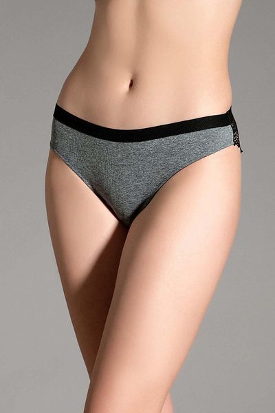 C&City Women's Mesh Detail Hipster Panties C18180 Gray Melange