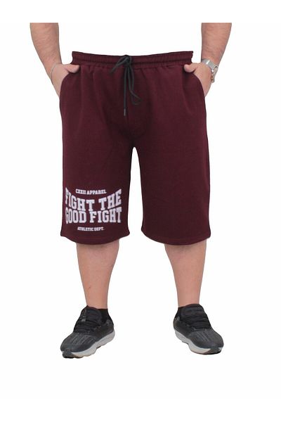 MocGrande Plus Size Men's Combed Cotton Shorts - Good Fight 24632 MURDUM