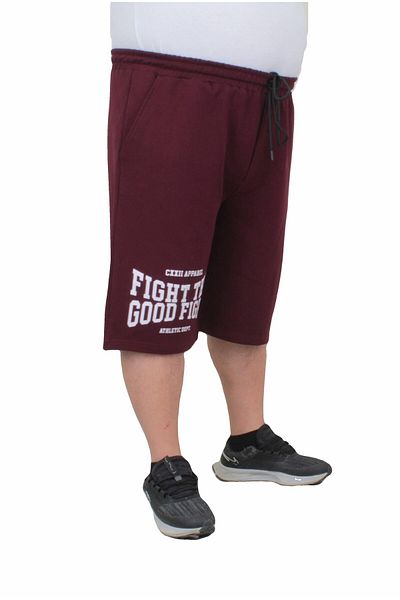MocGrande Plus Size Men's Combed Cotton Shorts - Good Fight 24632 MURDUM