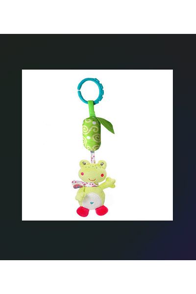 BSE Baby Rattle Plush Green Frog Stroller Crib Bed Baby Stroller Compatible