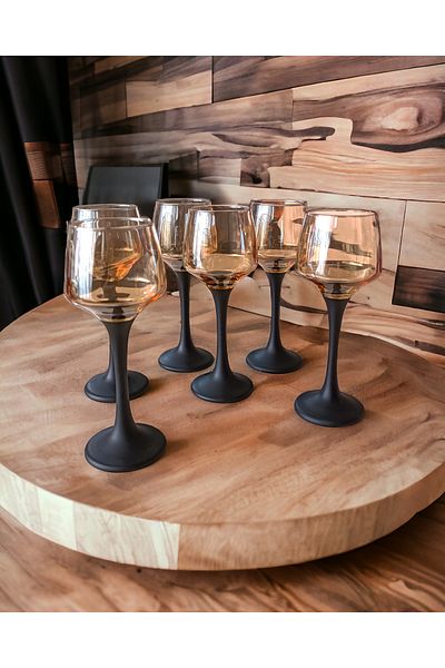 gkzglass home dekor New Year Derda 6-Person Coffee Side Dark Luster Coffee Side Water Cup Set