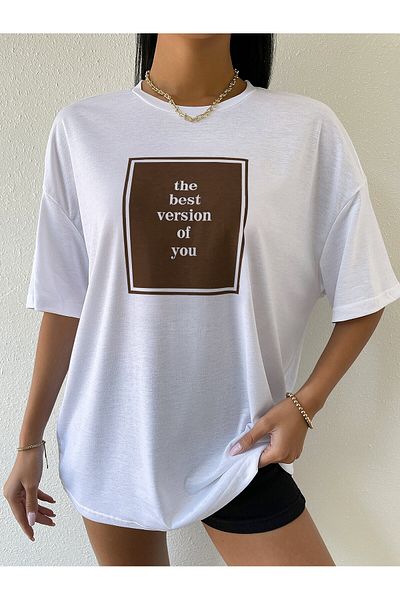 Jose Clothing Μπλουζάκι Unisex Oversize από οργανικό βαμβάκι με λευκή στάμπα - κοντομάνικο