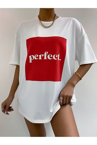 Jose Clothing Μπλουζάκι με λευκή στάμπα Unisex από οργανικό βαμβάκι Oversize - Κοντό μανίκι