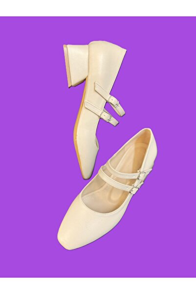 KAFKASLAR AYAKKABI Кавказькі короткокаблукові класичні жіночі туфлі з прямим носком і пряжкою