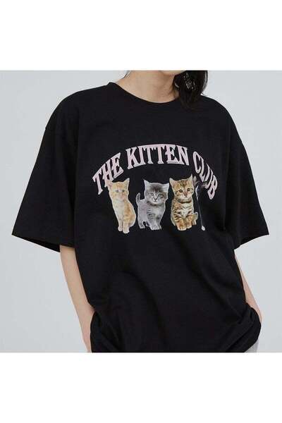 Jose Clothing Tricou unisex oversize cu mânecă scurtă imprimat din bumbac organic