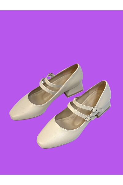 KAFKASLAR AYAKKABI Кавказькі короткокаблукові класичні жіночі туфлі з прямим носком і пряжкою