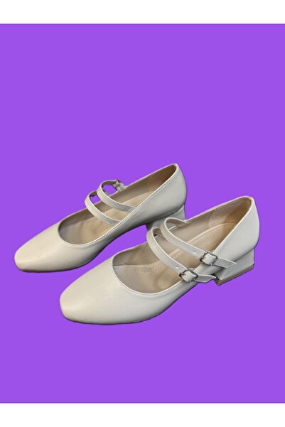 KAFKASLAR AYAKKABI Кавказькі короткокаблукові класичні жіночі туфлі з прямим носком і пряжкою