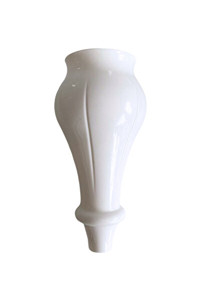 DSYapıAksesuar Tombul Beyaz 18cm Plastik Ayak Mobilya Masa ve Dolap Ayağı(BEY...