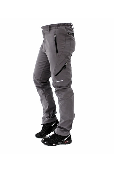 Mudwill Gri Windblock Softshell (Polarsız) Outdoor Pantolon