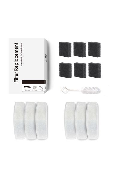 Haustier Automatic Cat Water Dispenser Wf007L Compatible Water Dispenser Filter Set (6 Pcs)