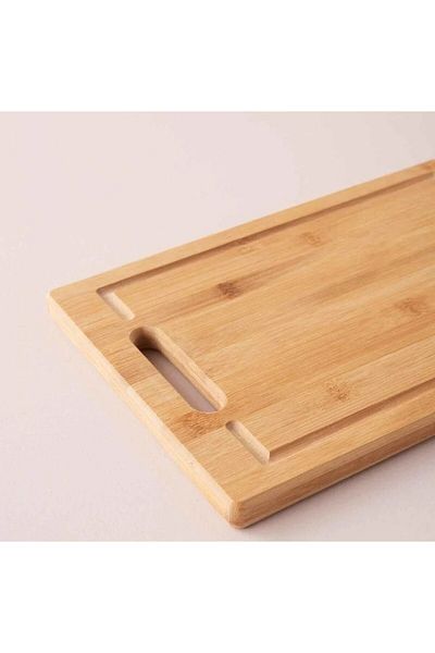 Lorin Bamboo Large Size Meat Bread Vegetable Presentation Cutting Board 26X36 cm, 1.8 cm Thick