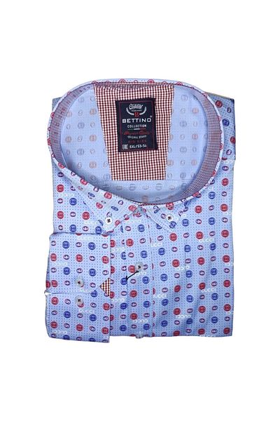 marufshop Ανδρικό μακρυμάνικο πουκάμισο Lycra Κατάλληλο για άντρες μεγάλου μεγέθους 117-145 κιλά