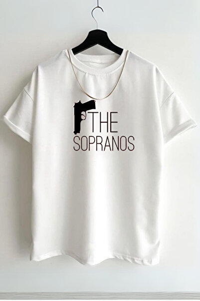 AEMİ Unisex The Sopranos Štampano Oversize kroj majica 100% pamuk lu