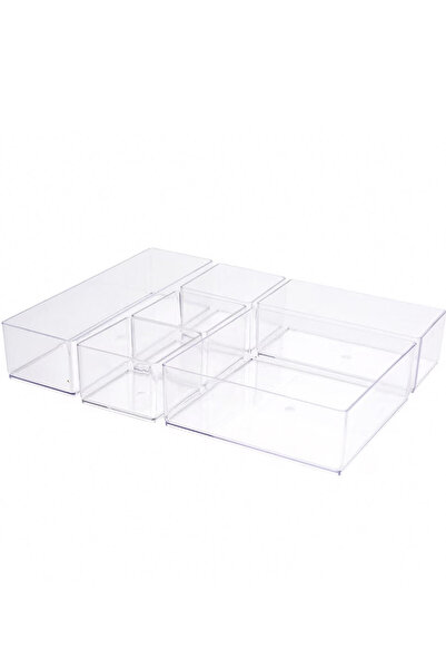 Tanemce 6 Parça Makyaj Takı Hobi Malzemesi Düzenleyici Organizer Kutu