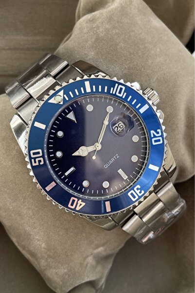 Leerybee Rolex Model Çelik Kordon Takvimli Klasik Erkek Kol Saati Spor Metal ...