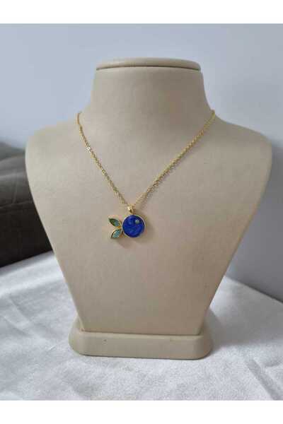 AntiqueMiyuki SAKS RENGİ BALON BALIK KOLYE