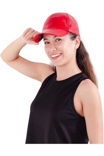derikem Unisex 100% Genuine Leather Adjustable Hooded Hat