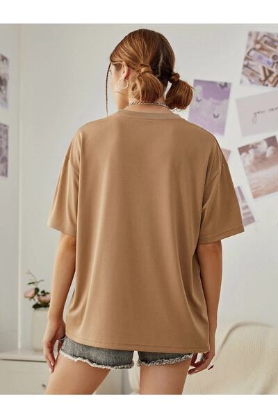 WOODROFFE Beauty Ferent Printed Earth Colored Oversize Γυναικείο/Κοριτσίστικο T-shirt