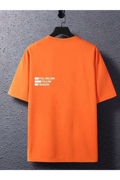 WOODROFFE Ανδρικό μπλουζάκι Oversize - Still Willing Printed, Casual Boyfirend