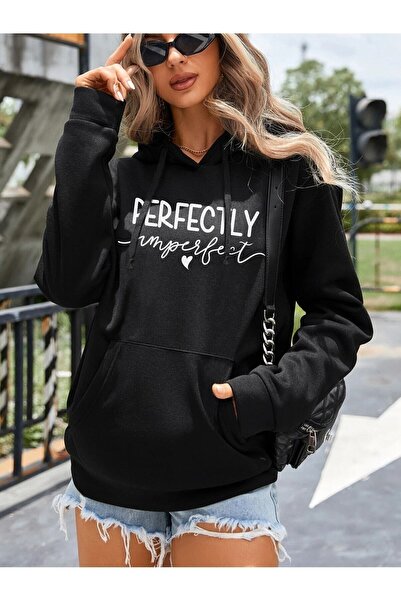 WOODROFFE Hanorac oversize unisex cu glugă, perfect imprimat