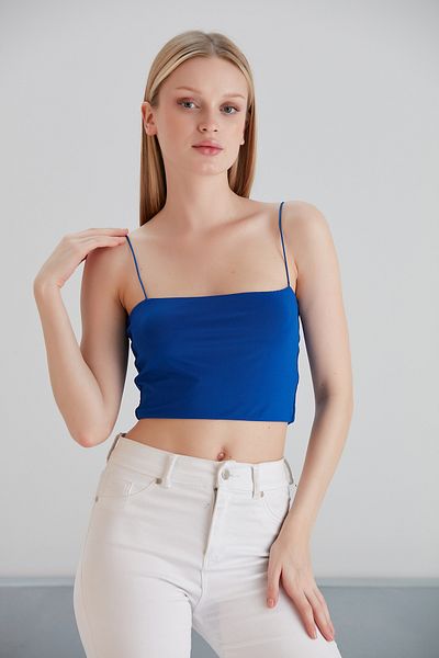 MAMAYAGA Bluză croptop elegantă cu bretele pentru femei