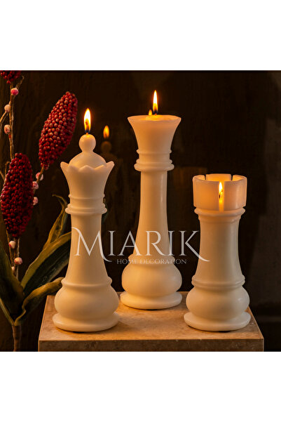 MIARIK DESIGN & DEKORASYON Dekoratif Satranç Seti Mum