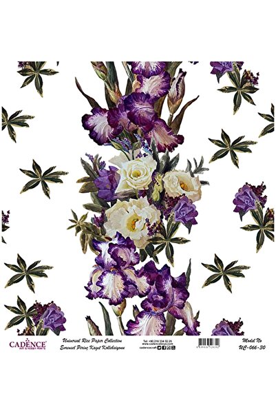 Cadence Uc 066 سلسلة الزهور - 30x30 ديكوباج نحاسي