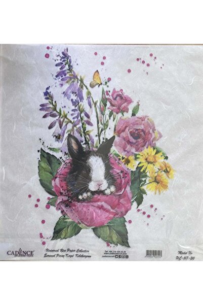 Cadence Uc 117 سلسلة الزهور - 30x30 ديكوباج نحاسي