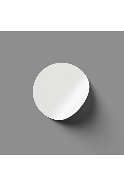 Dekals Beyaz Boş Yapışkanlı Yuvarlak Etiket Sticker-4 Cm-24 Adet