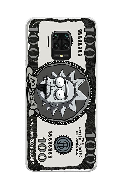 Magic Ring Redmi Note 9 Pro / 9s Uyumlu Rick Para Tasarımlı Şeffaf Telefon Kılıfı