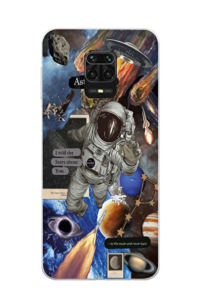 Magic Ring Redmi Note 9 Pro / 9s Uyumlu Astrophilia Uzay Kolaj Tasarımlı Şeff...