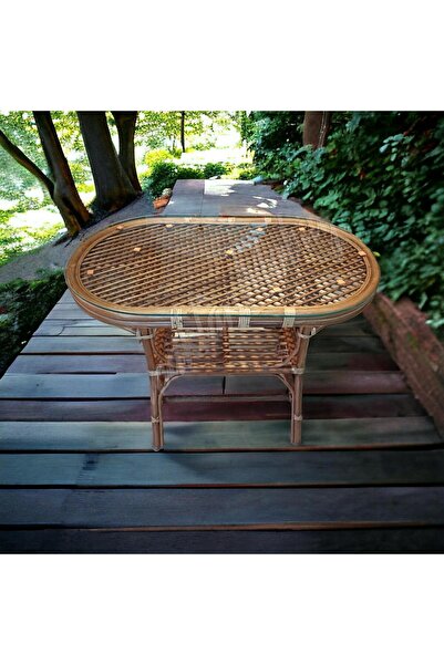 SANCAKTAR BAMBU Bambu Oval Masa 70X120 (camsız)